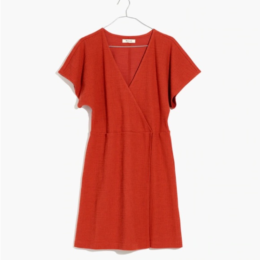 Madewell Cross-Front Flutter Sleeve Mini Dress - Spring, Vacation, Plus size XXL - Picture 4 of 10